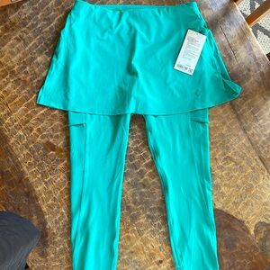 NWT Lululemon 2 in 1 High Rise Skirt Leggings 25” | Malvides Green RARE NEW
